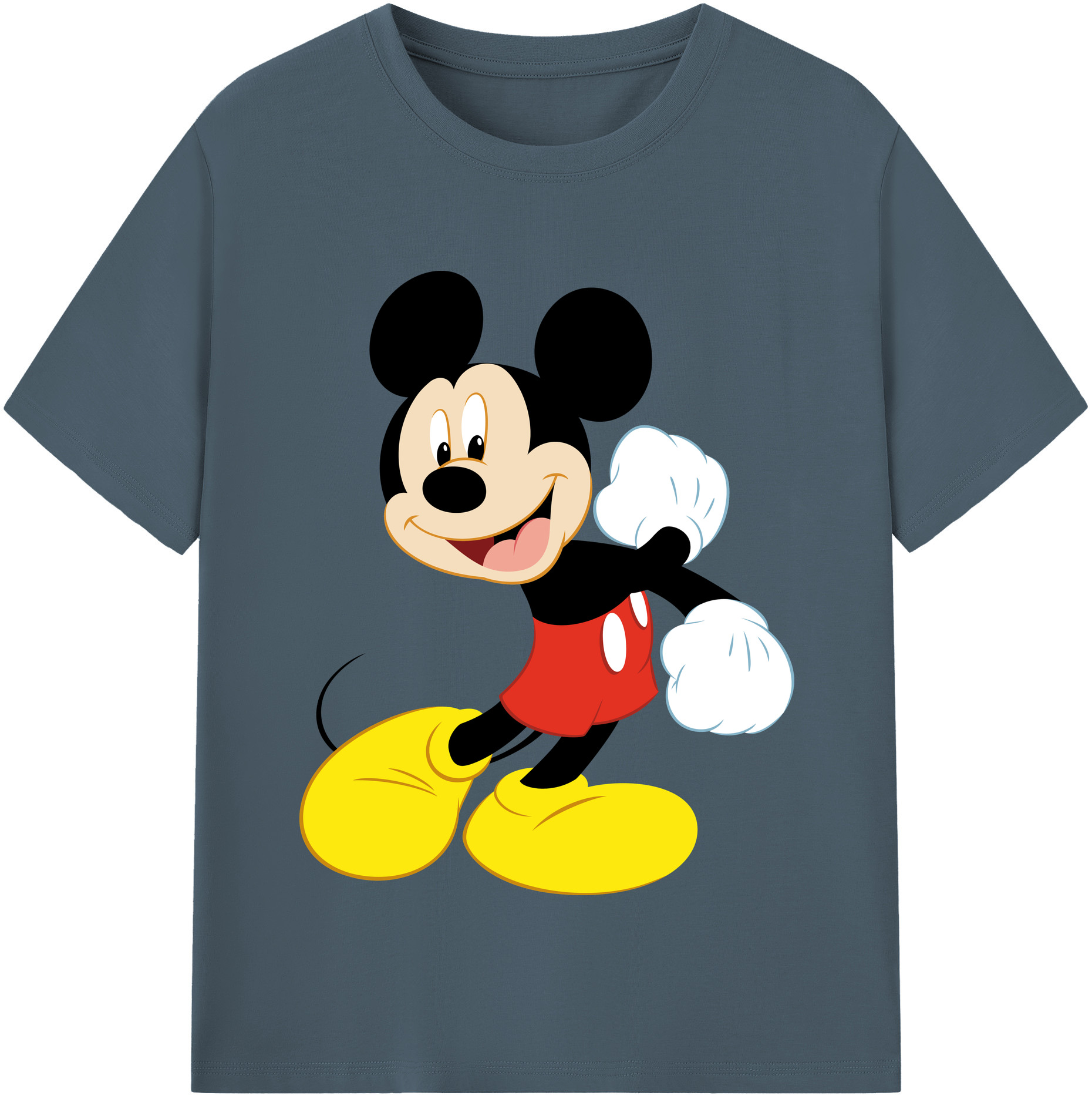 （画像用） ミッキーマウス Mickey Mouse 綿100％半袖Tシャツ（フロントプリント）